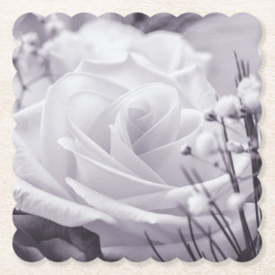 Schöne Rose Lila Tinte Blume Untersetzer