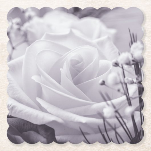 Schöne Rose Lila Tinte Blume Untersetzer (Vorderseite)
