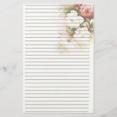 Schöne Rose Lined Stationery Paper Briefpapier (Vorderseite)