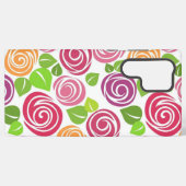 Schöne Rose mit Blumenmuster Samsung Galaxy Hülle (Rückseite (Horizontal))