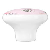 Schöne Rose mit Blumenwasser Keramikknauf (Seitenansicht)