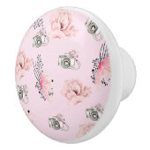 Schöne Rose mit Blumenwasser Keramikknauf (Rechts)