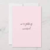 Schöne Rose mit rosa Minze Blätter Blumenhochzeit Einladung (Rückseite)