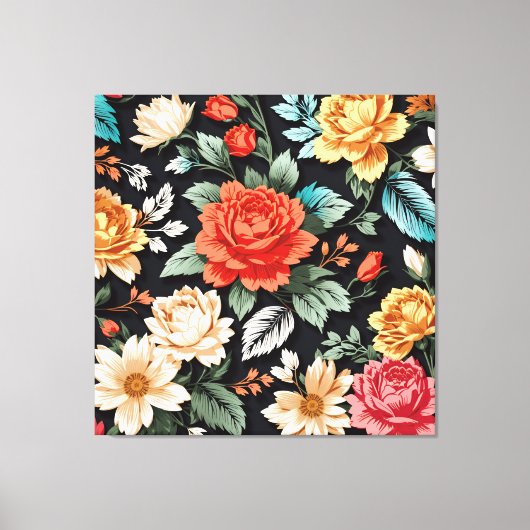 Schöne Rose mit schwarzem Hintergrund Kunst und Ku Leinwanddruck (Vorderseite)