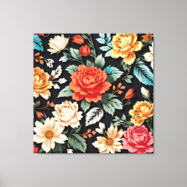 Schöne Rose mit schwarzem Hintergrund Kunst und Ku Leinwanddruck