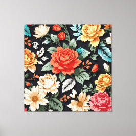 Schöne Rose mit schwarzem Hintergrund Kunst und Ku Leinwanddruck