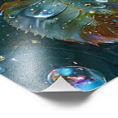 Schöne Rose mit Wassertröpfchen Fotodruck (Ecke)