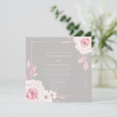 Schöne Rose Moderne Bilderwelt Einladung (Stehend Vorderseite)