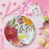 Schöne Rose Pappteller (Party)