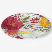 Schöne Rose Pappteller (Schrägansicht)