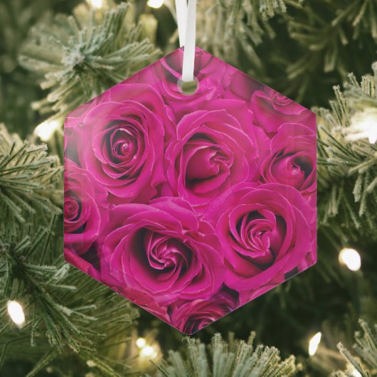 SCHÖNE ROSE PINK ORNAMENT AUS GLAS (Insitu)