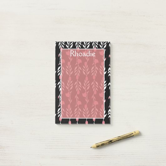 Schöne Rose Post-it Klebezettel (Auf Schreibtisch)