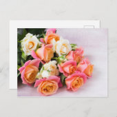 Schöne Rose Postkarte (Vorne/Hinten)