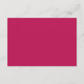 Schöne Rose Ruby Red Wedding Empfang Begleitkarte (Rückseite)