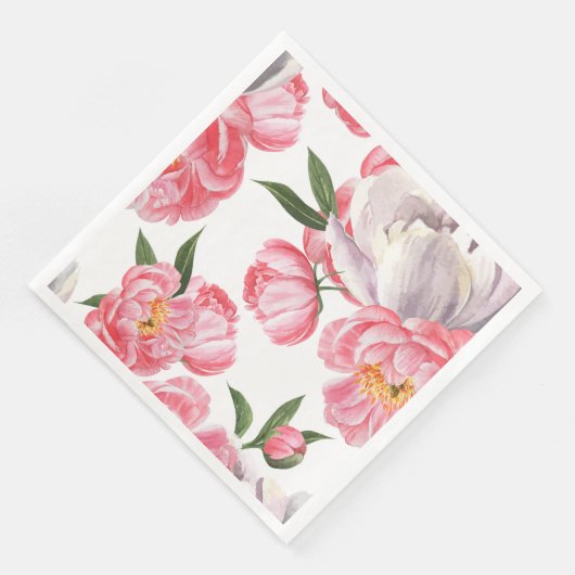 Schöne Rose Serviette (Ecke)