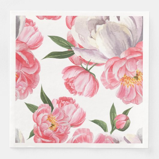 Schöne Rose Serviette (Vorderseite)