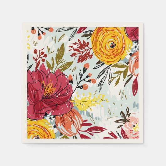 Schöne Rose Serviette (Vorderseite)