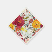 Schöne Rose Serviette (Ecke)