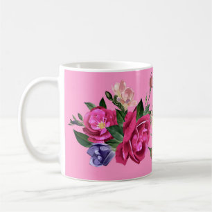Schöne Rose Sketch Kaffee Tasse