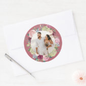 Schöne Rose Spray Wedding Foto Sticker (Umschlag)