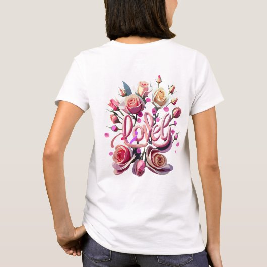 Schöne Rose T-Shirt (Rückseite)