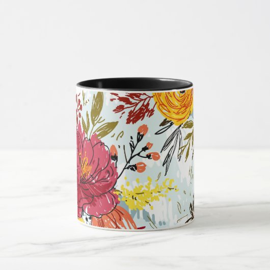 Schöne Rose Tasse (Zentrum)