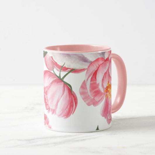 Schöne Rose Tasse (VorderseiteRechts)