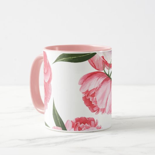 Schöne Rose Tasse (Vorderseite Links)