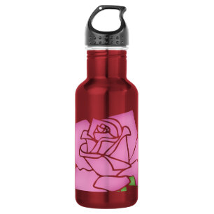 Schöne Rose Trio Wasserflasche individuell anpassb
