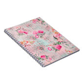 Schöne Rose über Vintage Papiertextur Notizblock (Rechte Seite)