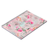 Schöne Rose über Vintage Papiertextur Notizblock (Linke Seite)