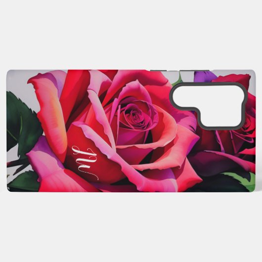 Schöne Rose und benutzerdefinierter Text Samsung Galaxy Hülle (Rückseite (Horizontal))