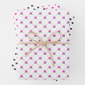 Schöne Rose- und Hörpapier-Blätter Geschenkpapier Set (Beispiel)