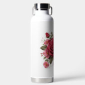 Schöne Rose und Schmetterling Trinkflasche (Vorderseite)