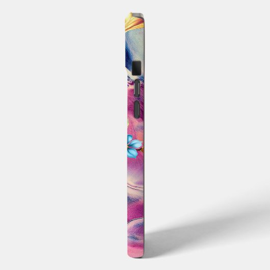 Schöne Rose und Schmetterlinge Case-Mate iPhone Hülle (Rückseite / Links)