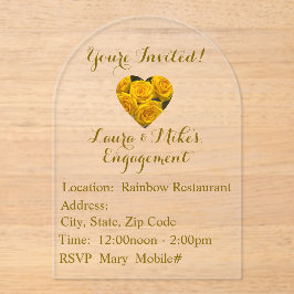 Schöne Rose, Verlobung Einladung