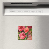 Schöne Rose Vintage Blumenwerbung Magnet (In Situ (Geschirrspüler))