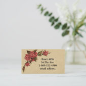 Schöne Rose Visitenkarte (Stehend Vorderseite)