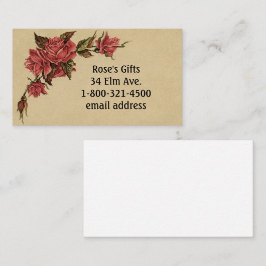 Schöne Rose Visitenkarte (Vorne/Hinten)