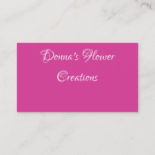 SCHÖNE ROSE Visitenkarte (Rückseite)