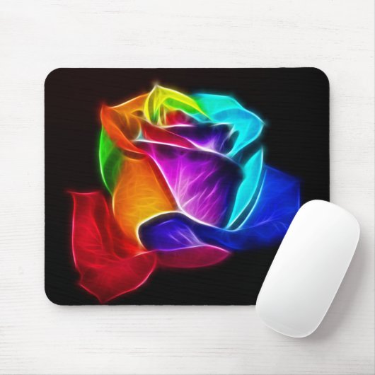 Schöne Rose von Farben 5 Mousepad (Mit Mouse)
