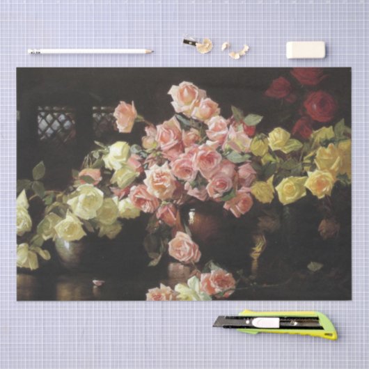 Schöne Rose (von Joseph DeCamp) Seidenpapier (Handwerk)