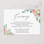 Schöne Rose Wasserfarbe Blumenzeremonie Begleitkarte (Vorderseite)