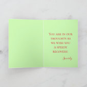 Schöne Rose wird bald gut Karte (Innenseite)