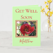 Schöne Rose wird bald gut Karte (Gelbe Blume)