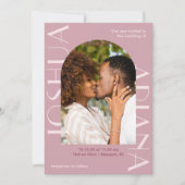 Schöne Rose Zwei-Foto-Hochzeit Einladung (Vorderseite)