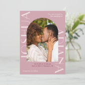 Schöne Rose Zwei-Foto-Hochzeit Einladung (Stehend Vorderseite)