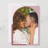 Schöne Rose Zwei-Foto-Hochzeit Einladung (Rückseite)