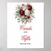 Schöne Roséfarbene Burgunderkarten und Geschenke-S Poster (Vorne)