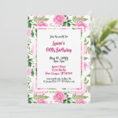 Schöne Rosen 60. Geburtstag Einladung (Stehend Vorderseite)